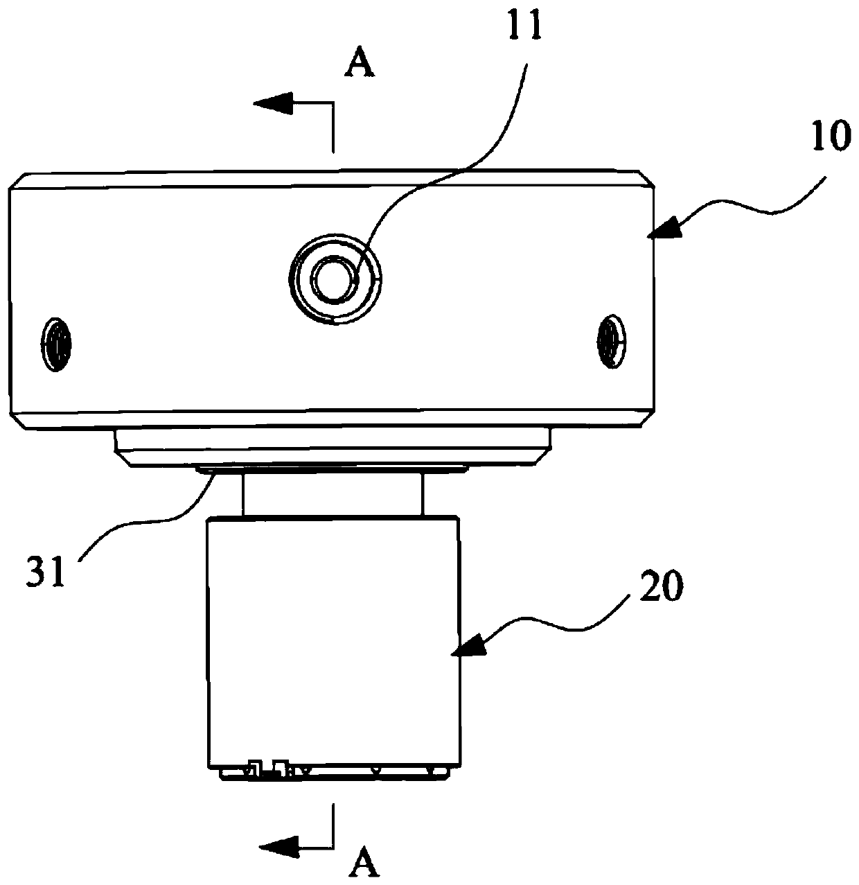 Clamp device of pressing ring of optical lens