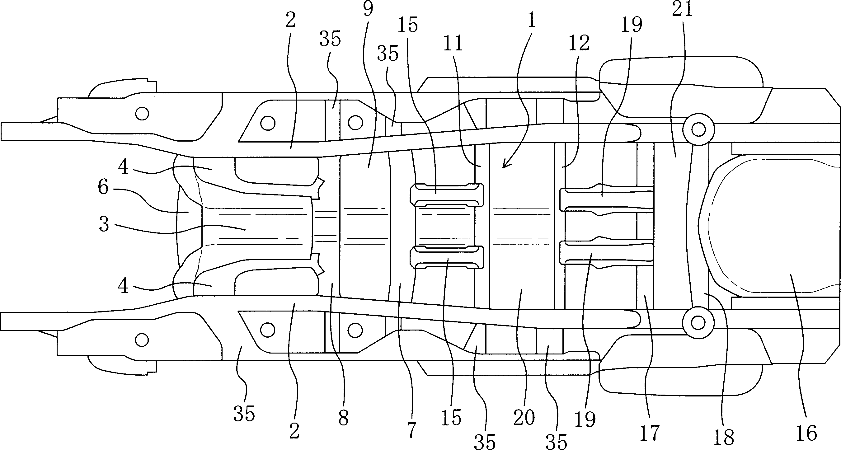 Support structure of vehicle fuel cell