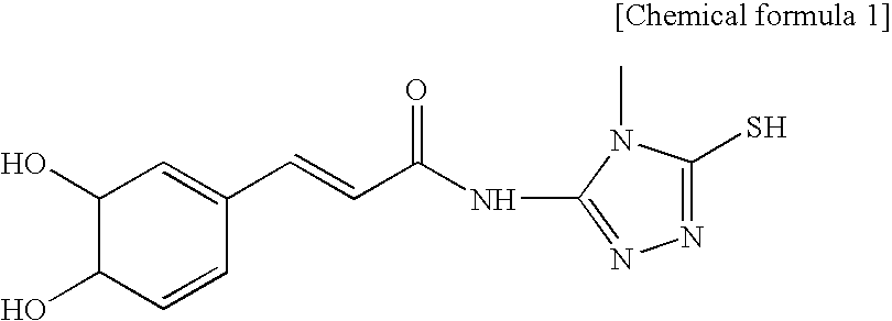 Vitamin C composition stabilized with cationic material, anionic material and caffeic acid derivative