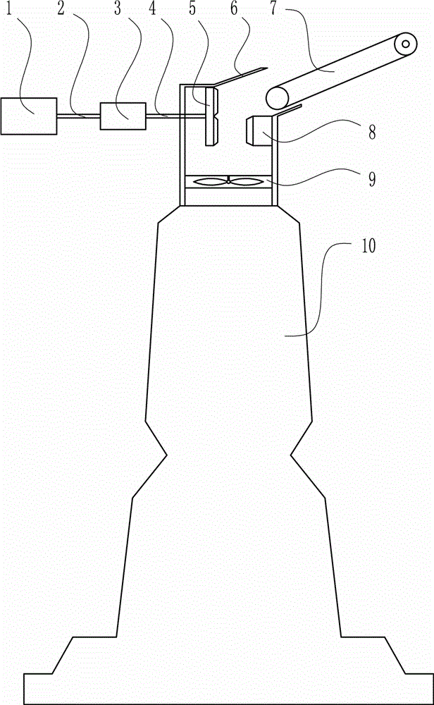 Uniform spreading device for blast furnace smelting