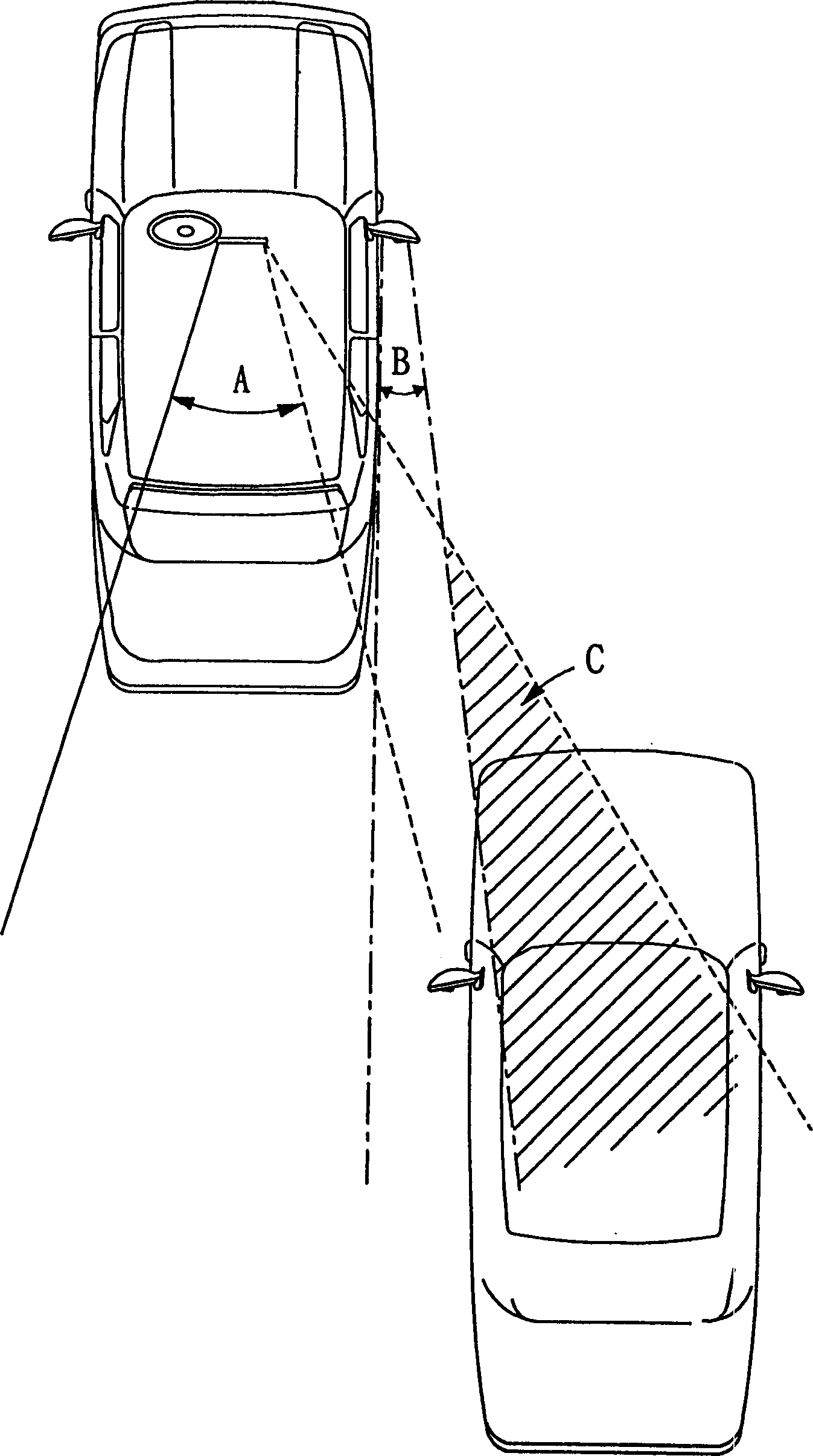 Warning device for preventing side collision