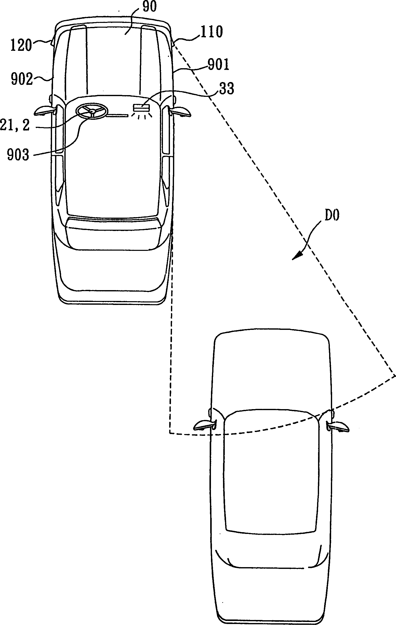 Warning device for preventing side collision