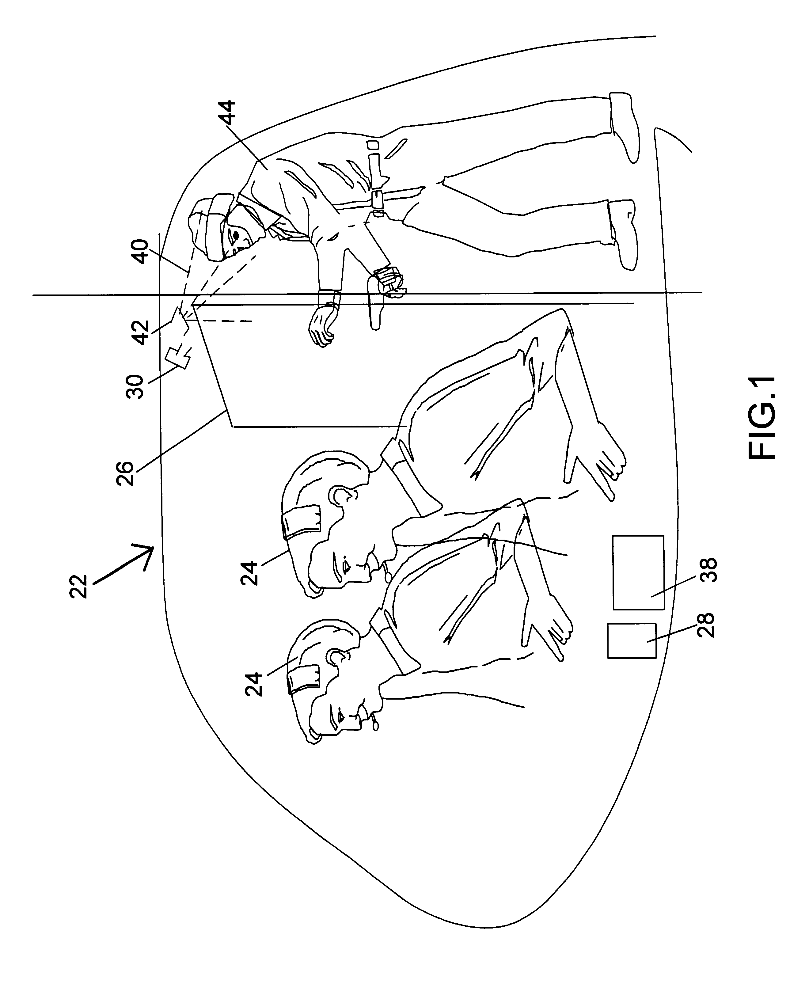 Wireless remote control of systems for countering hostile activity aboard an airplane