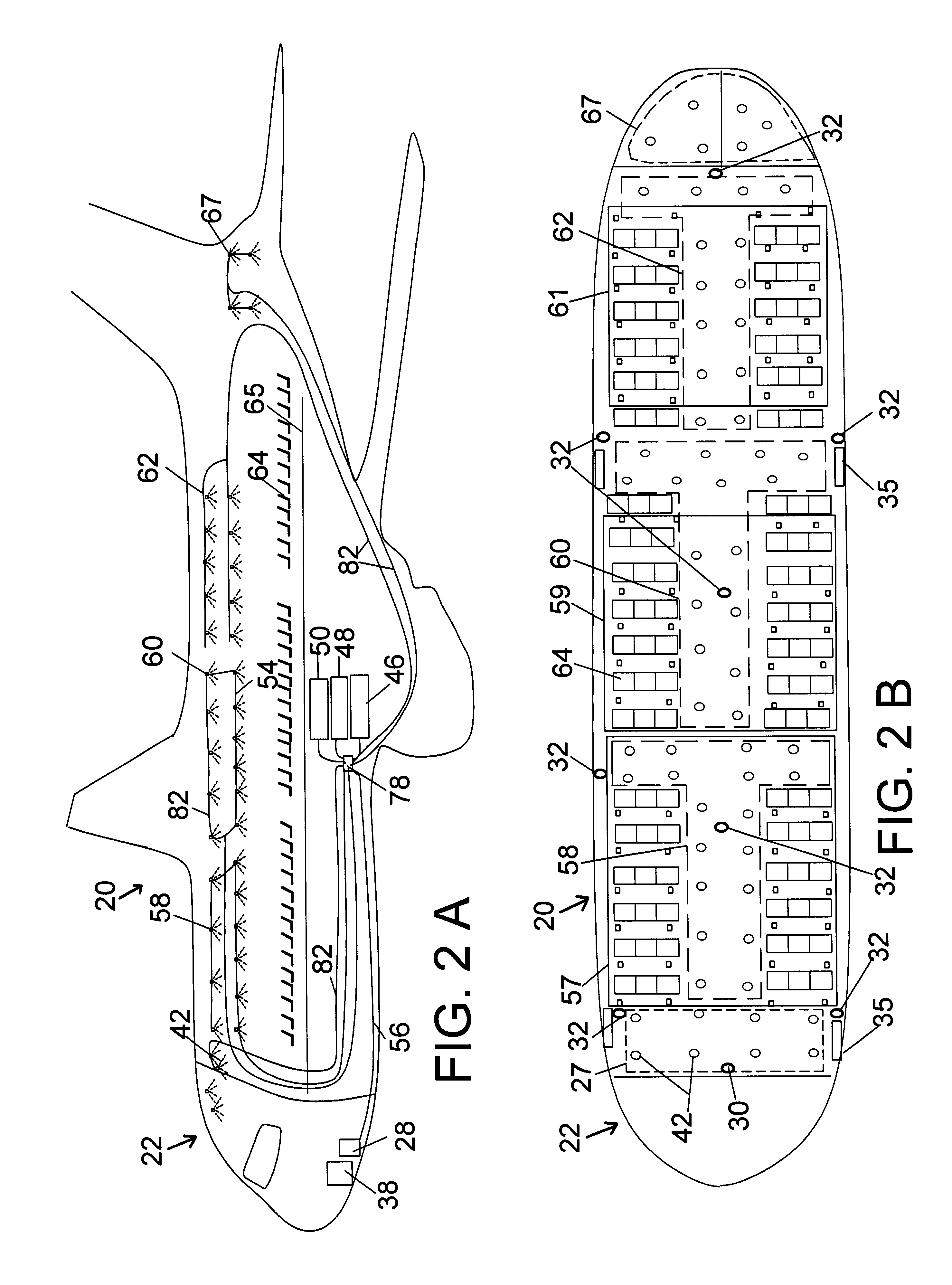 Wireless remote control of systems for countering hostile activity aboard an airplane