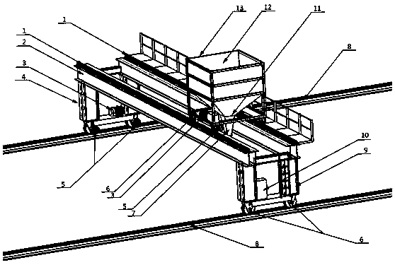 Intelligent positioning pouring system for steel shell concrete