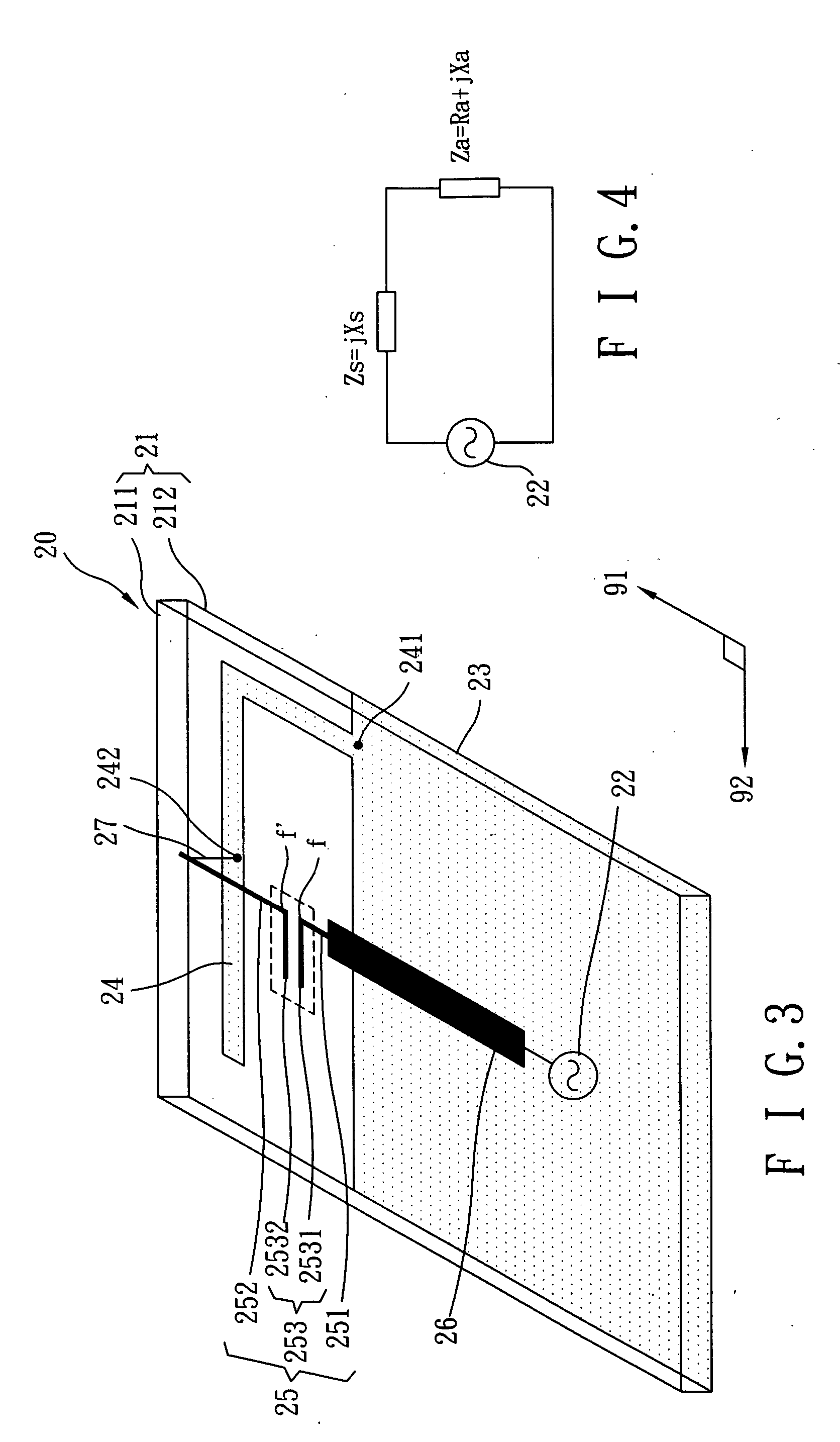 Coupled-fed antenna device