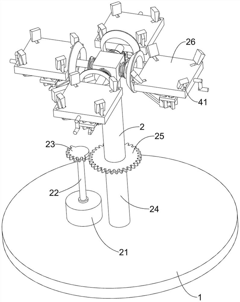 A multi-machine workpiece clamping device capable of removing iron scraps for combined machining