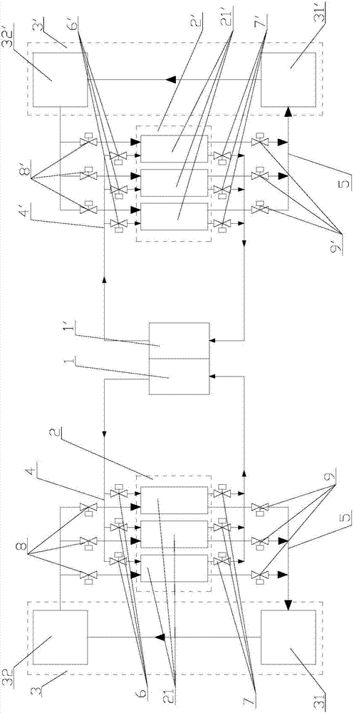 Semi-solid lithium liquid battery system and working method thereof