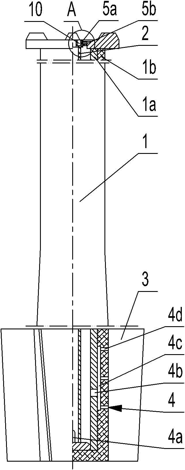 Jet stirrer for mechanical stirring and desulfurizing of molten iron