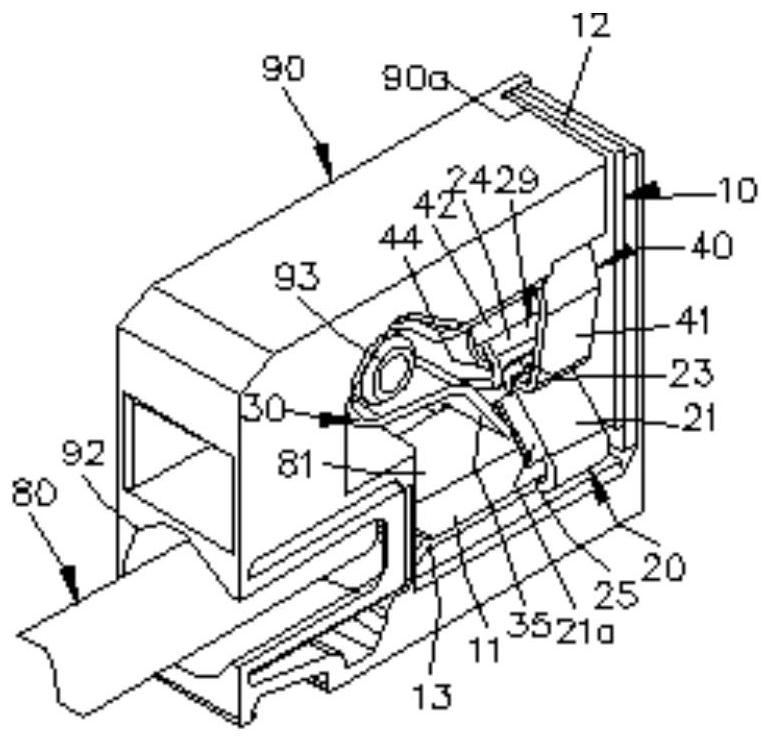 Conductive component structure of electrical wiring device