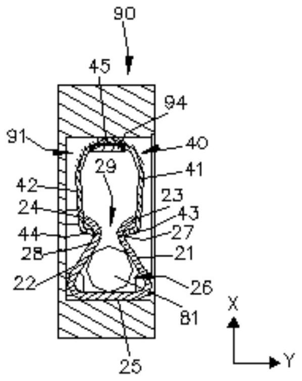 Conductive component structure of electrical wiring device