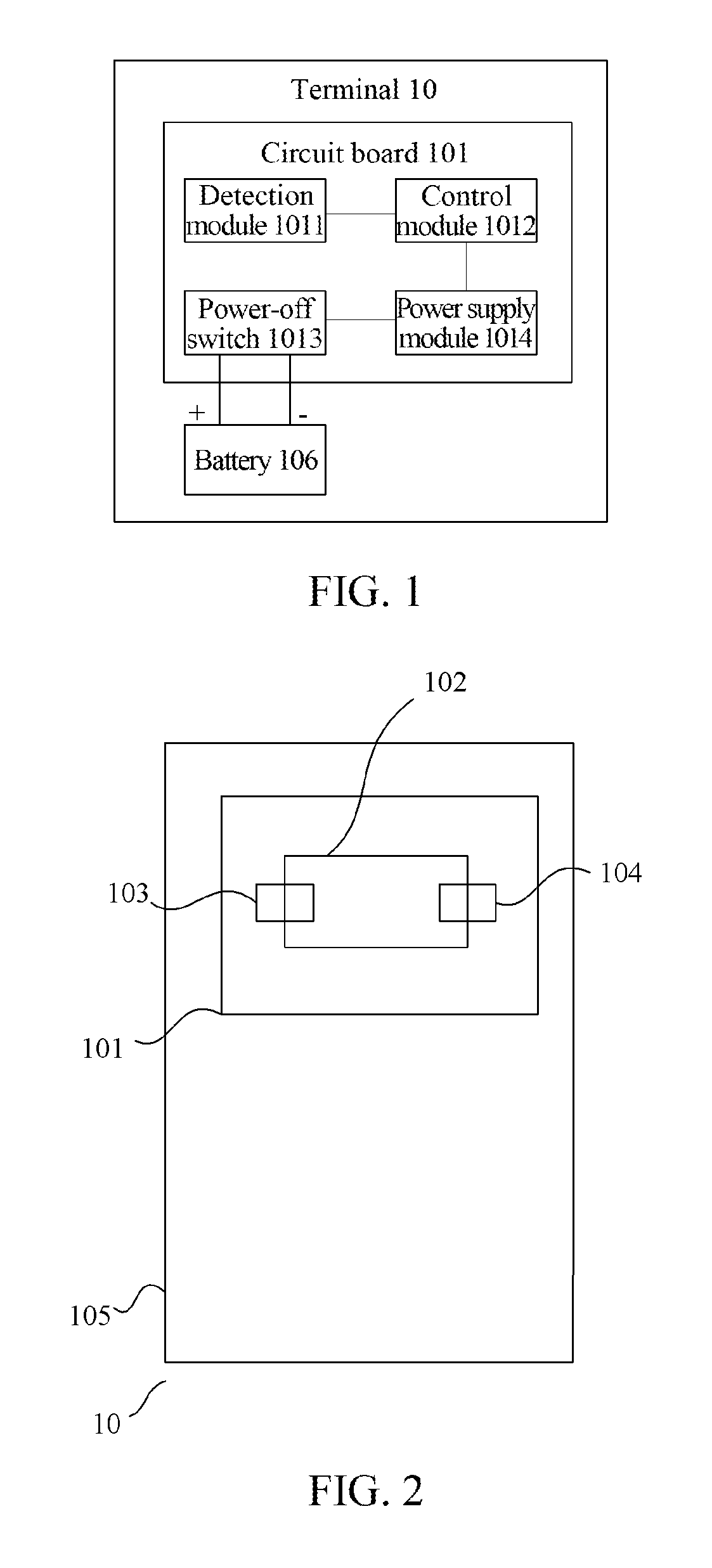 Terminal and electronic water-resistance method