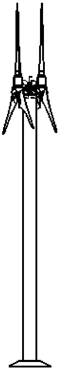 A double impeller horizontal axis wind turbine