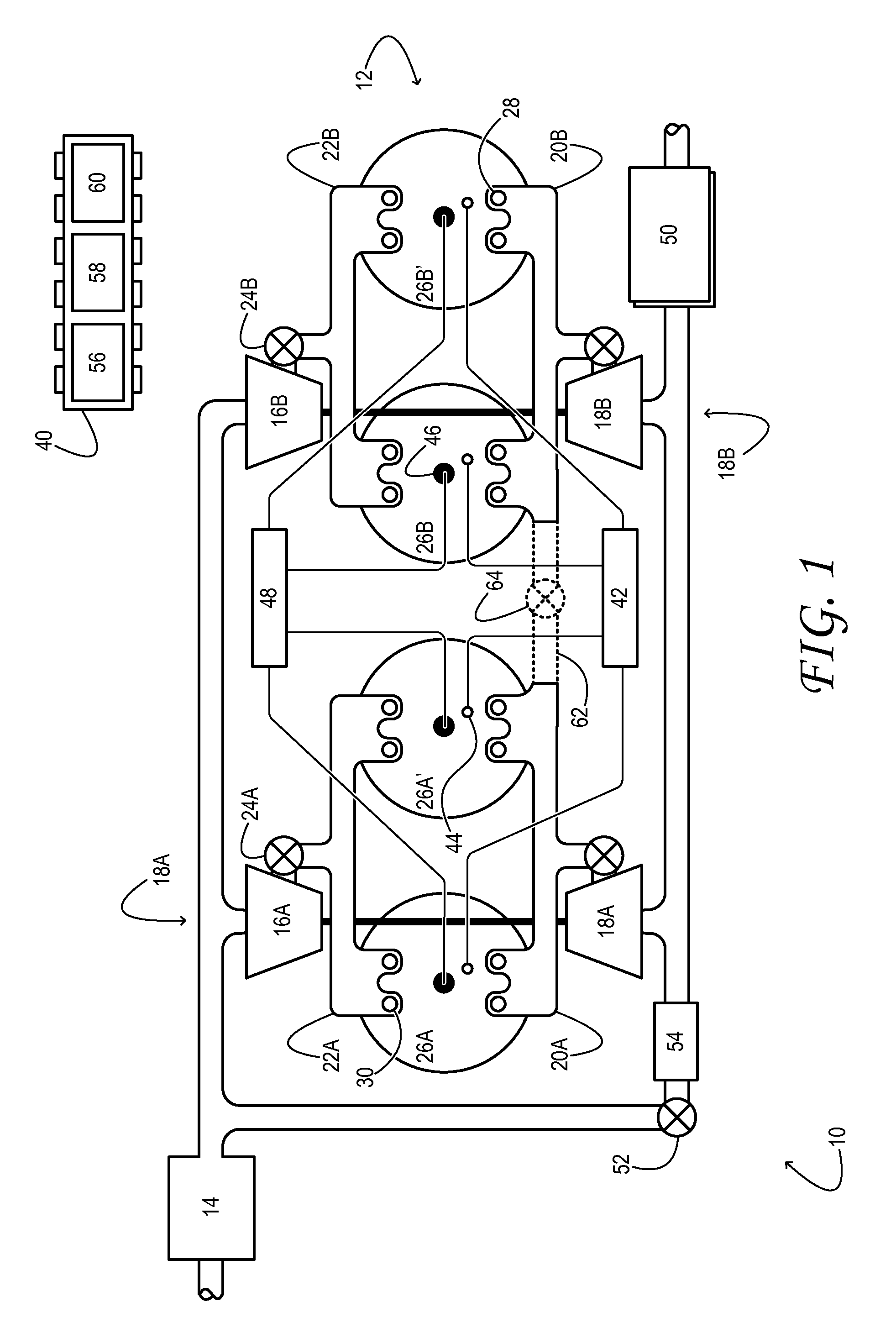 Boosted in-line variable-displacement engine