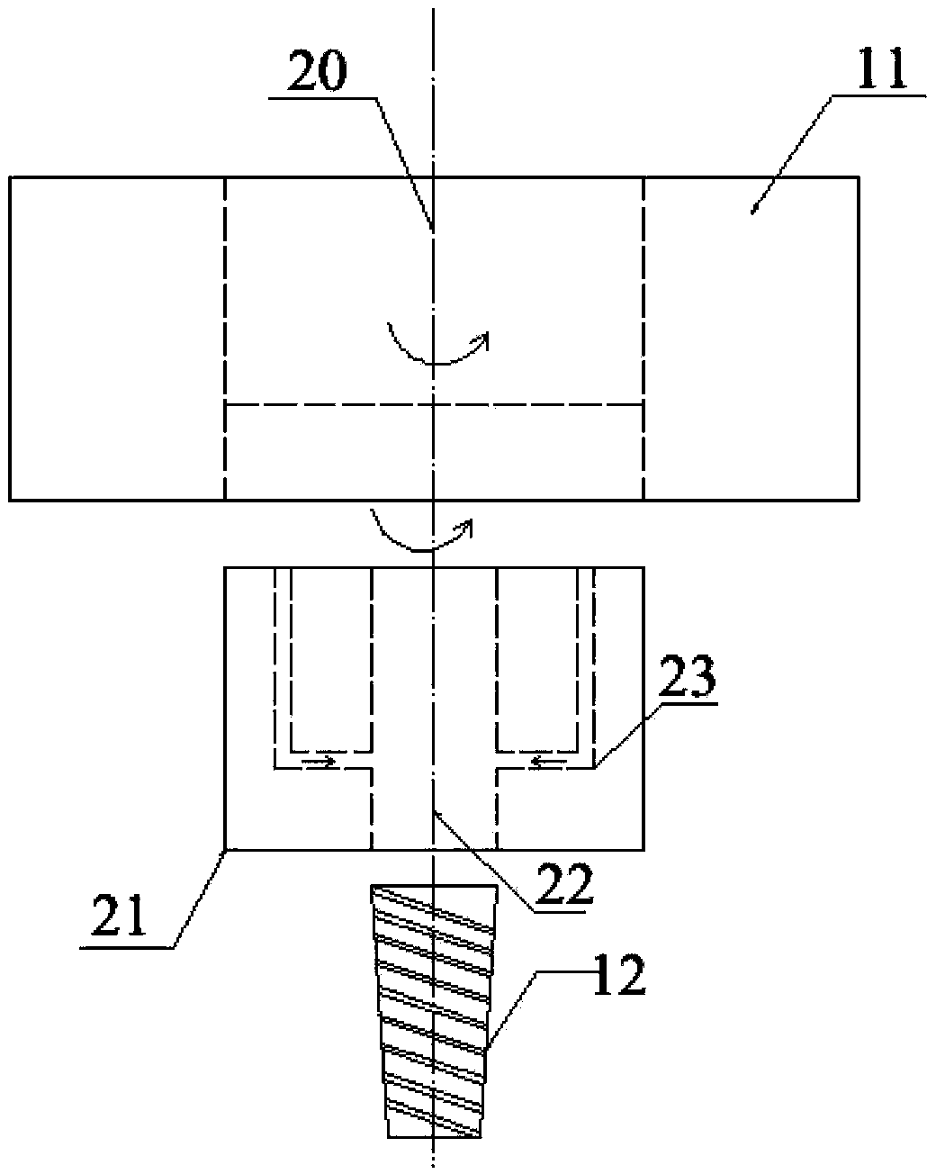 Combination manufacturing method and device for injection mold with conformal cooling water path