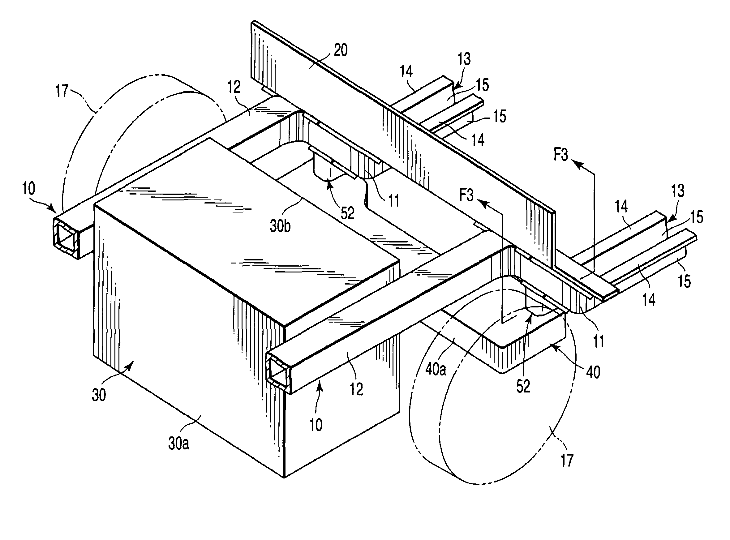 Chassis structure for vehicles