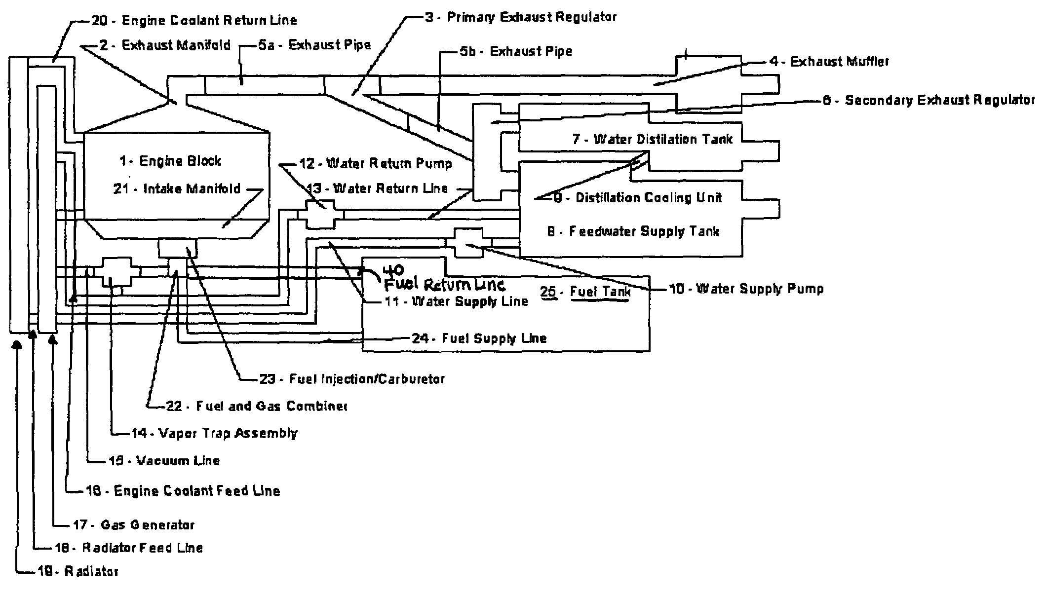 Hydrogen oxygen generation system for an internal combustion engine