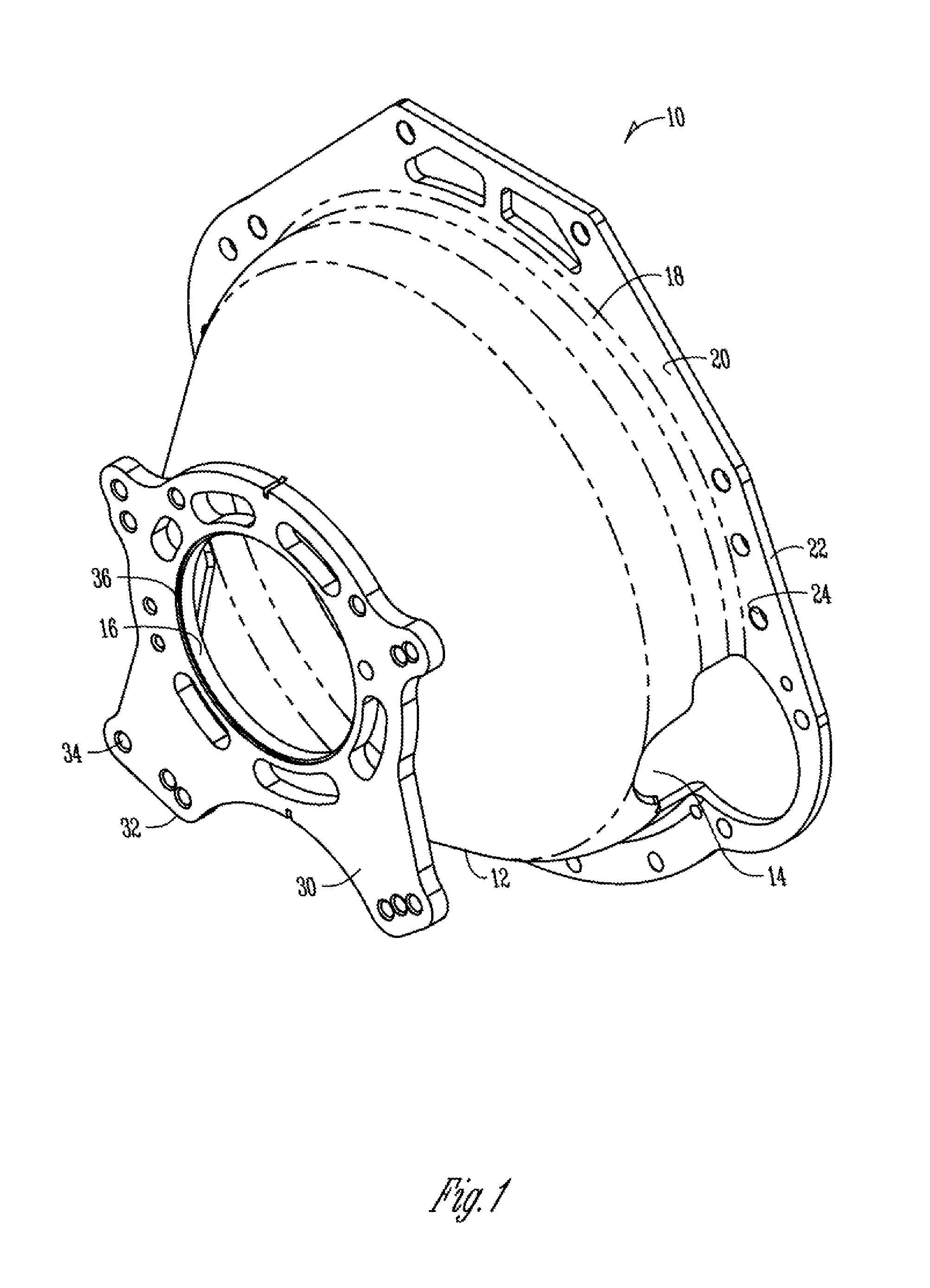 Method, system and apparatus to provide for universal bellhousing between engine and transmission of vehicle