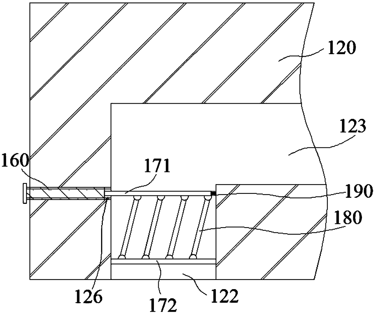 Electronic display device with dedusting device