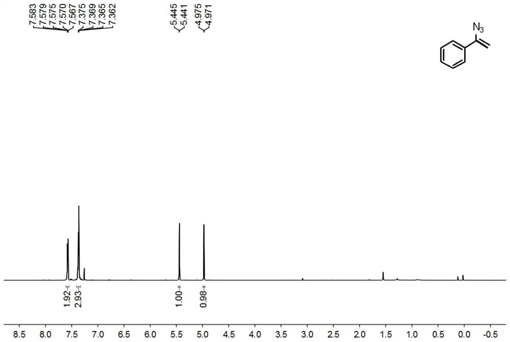 Synthetic method for preparing large quantities of α-vinyl azides