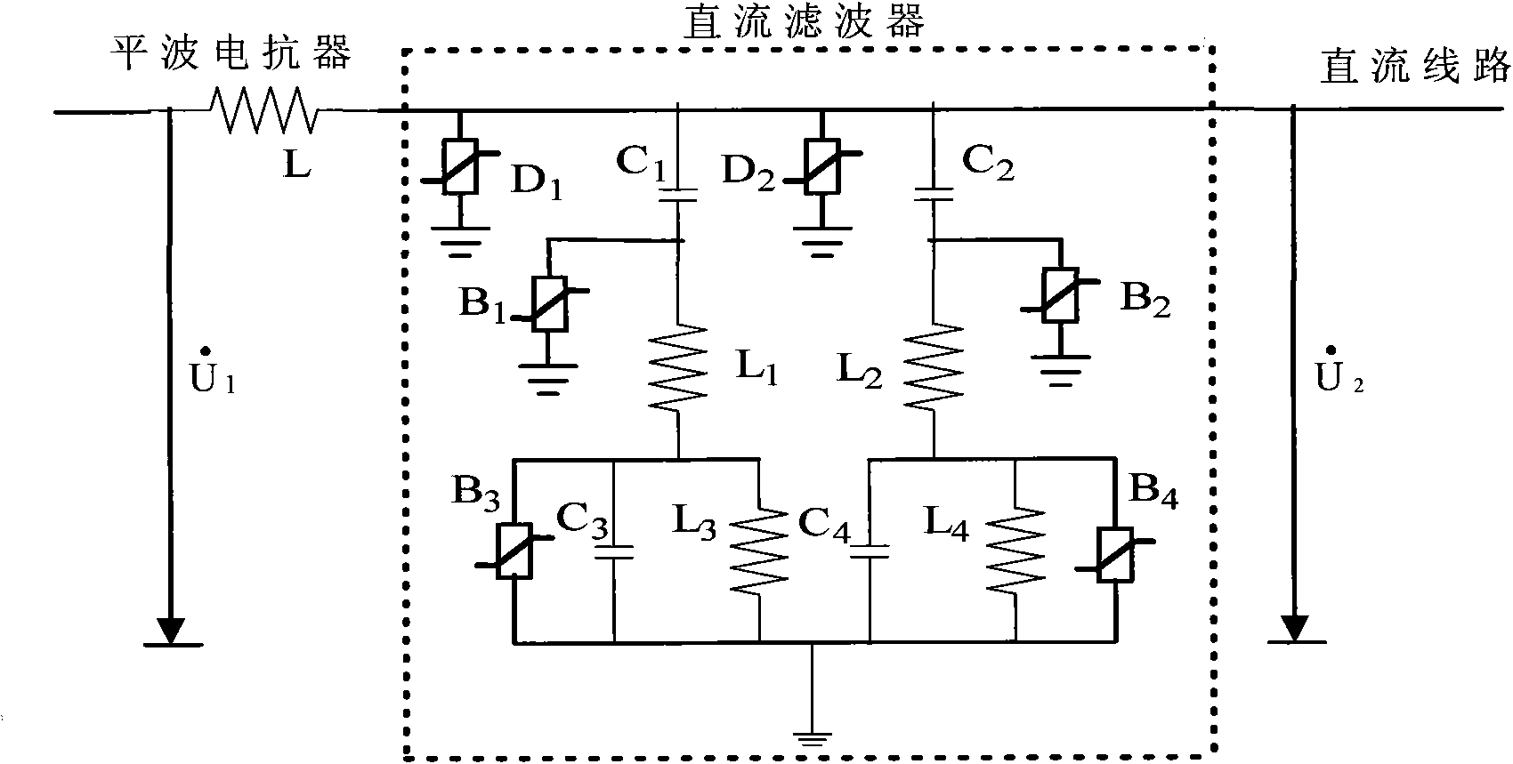 Internal and external fault recognition method based on entropy of information for extra-high voltage (EHV) direct current electric transmission line