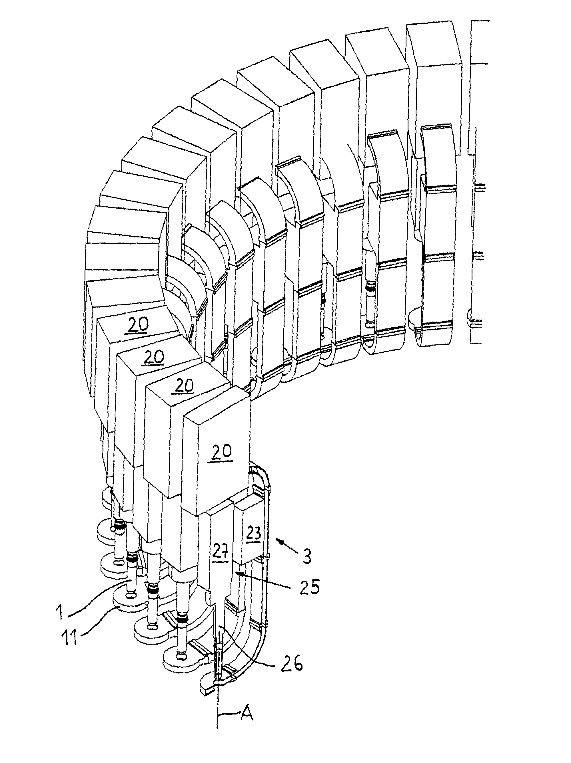 Heating device for plastic blanks