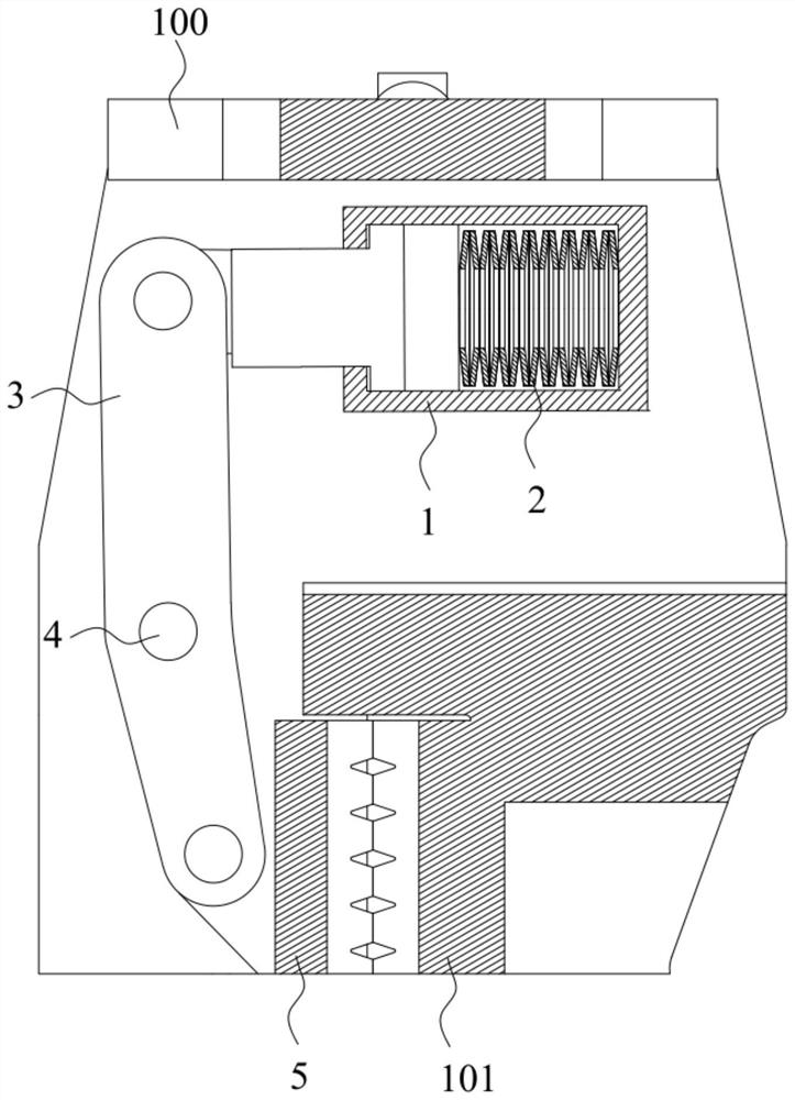 Clamping device and hydraulic system of pile driver