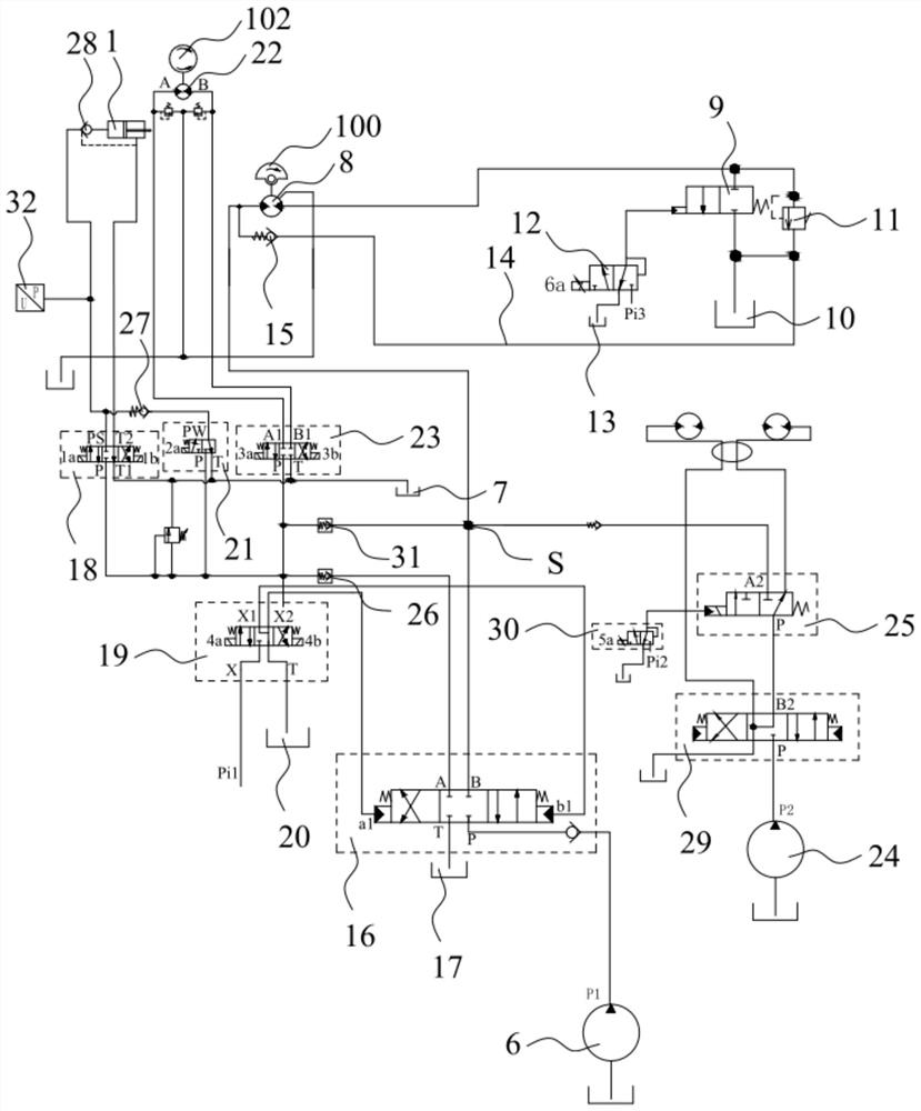 Clamping device and hydraulic system of pile driver