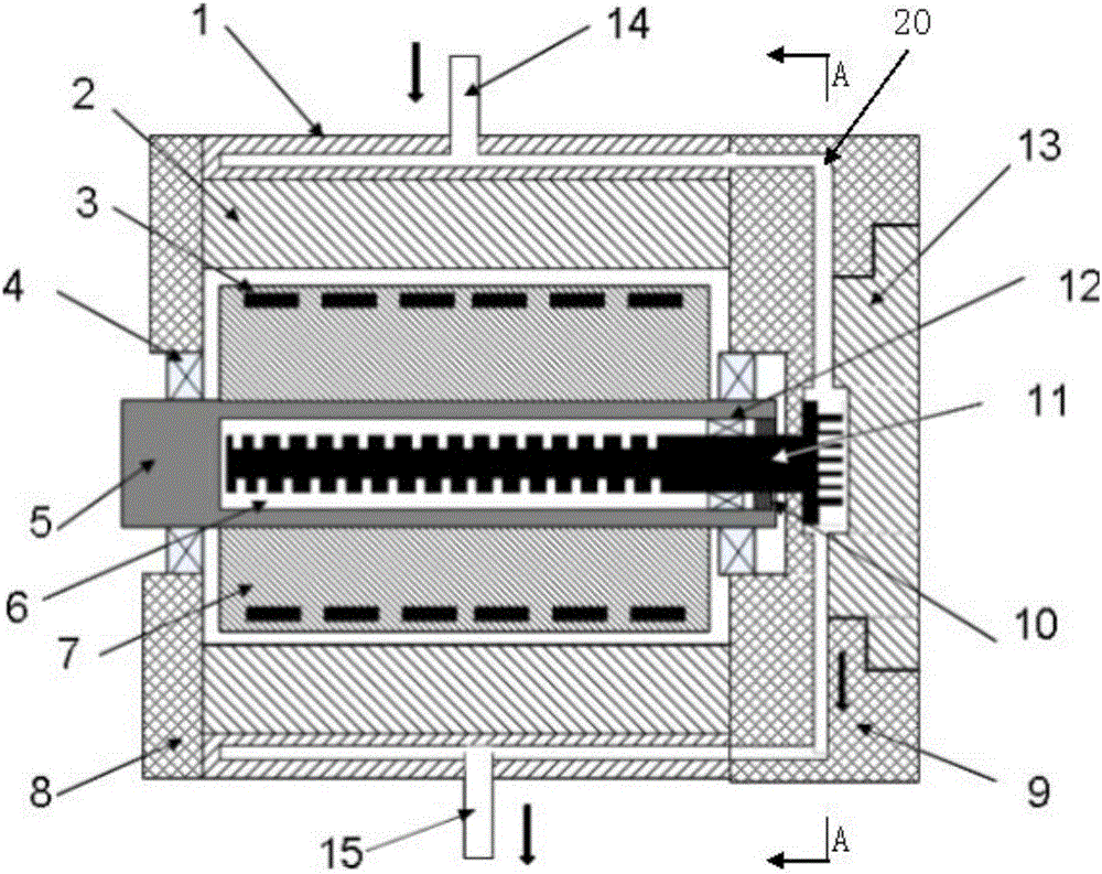 Cooling structure of inner rotor motor