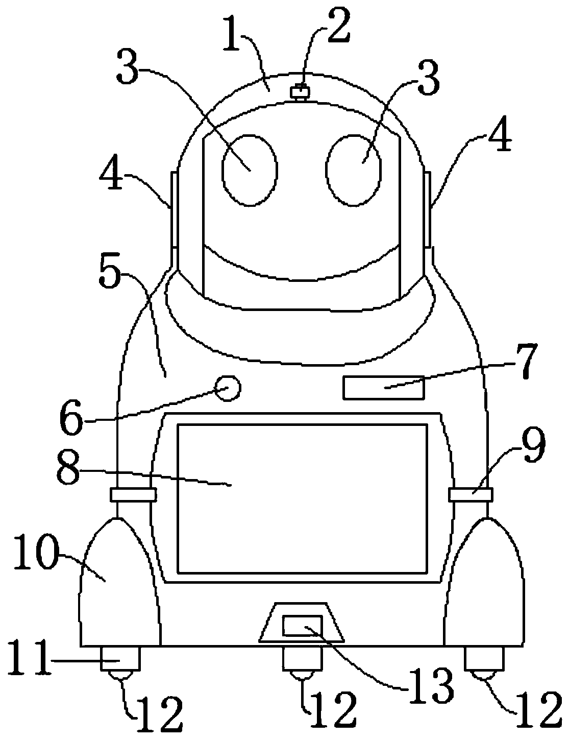 Facial makeup recognition intelligent robot for family members of old people