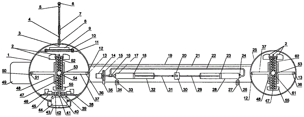 Double-ball type wave velocity and wavelength remote sensing device