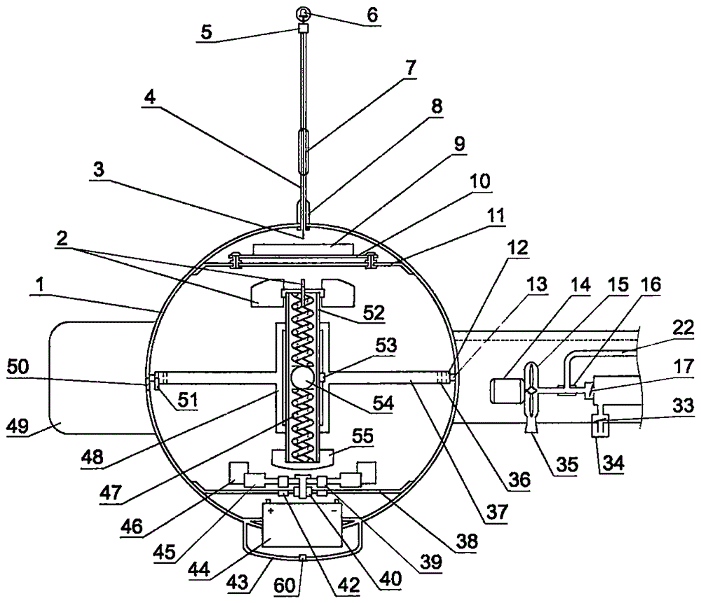 Double-ball type wave velocity and wavelength remote sensing device