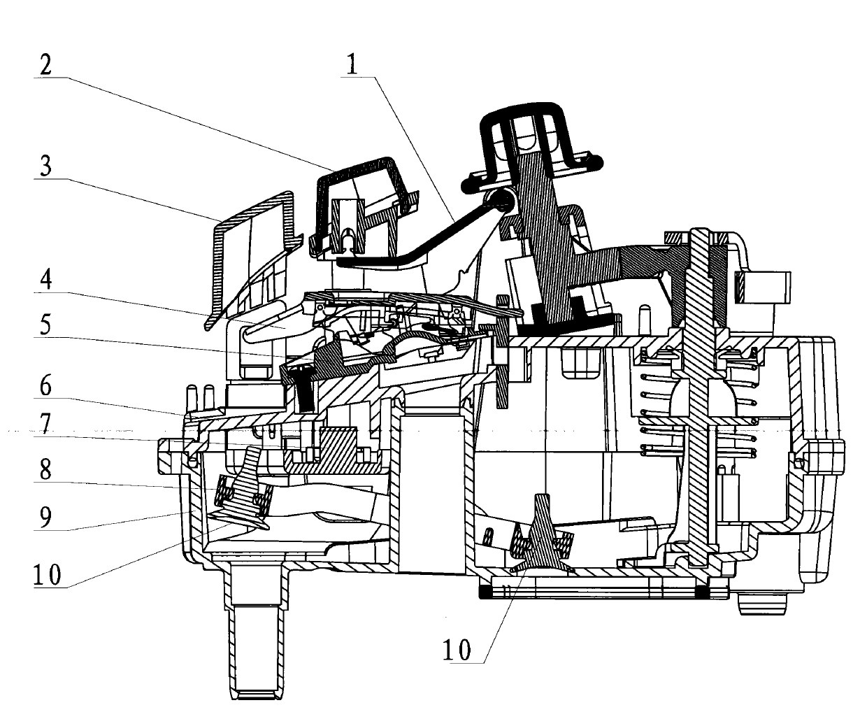 Water shutdown mechanism for instantaneous electric kettle