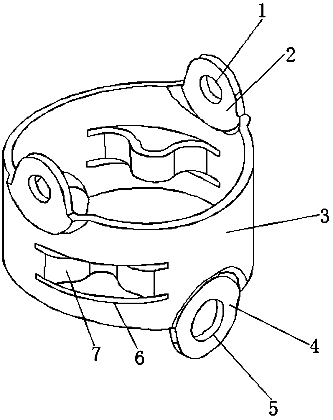 Miniaturized four-directional industrial endoscope snake bone