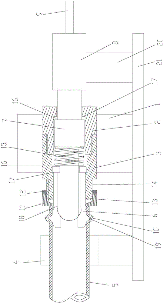 Pipe limiting point forming clamp