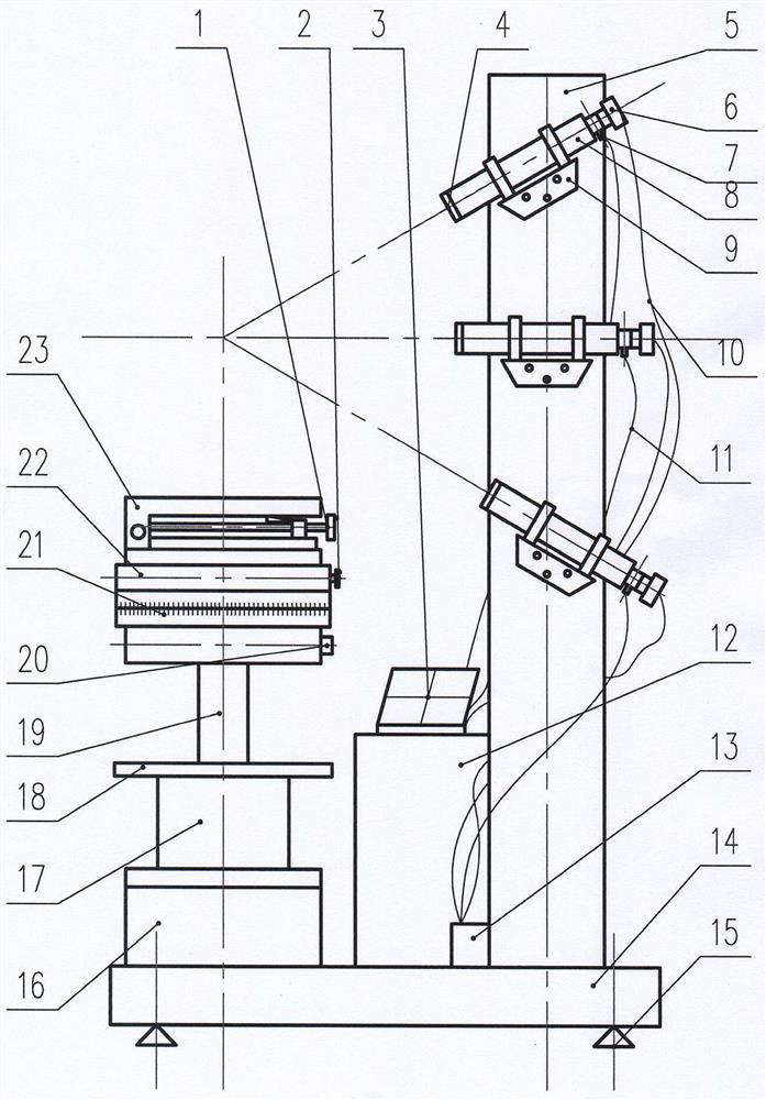 Geoplane calibration device and method based on spherical triangle geometric theory