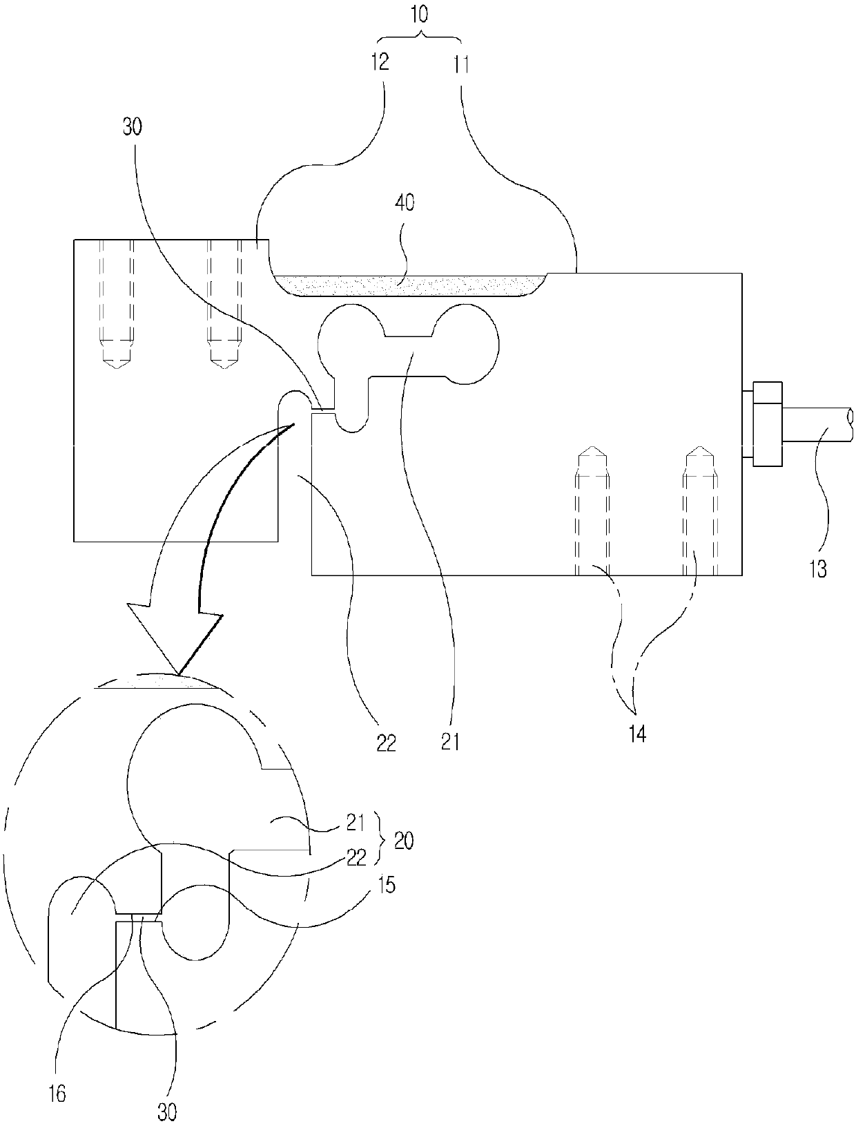 Pressure measuring element