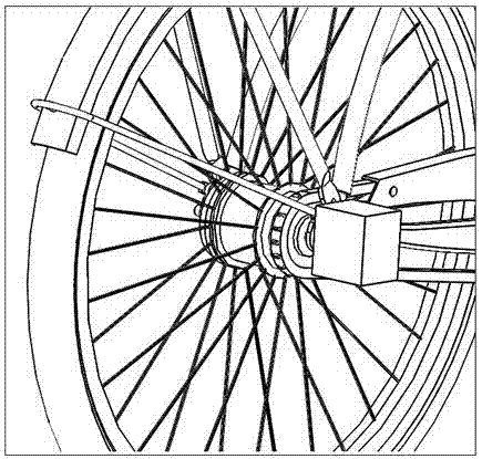 Rechargeable intelligent rear wheel lock for shared bicycle