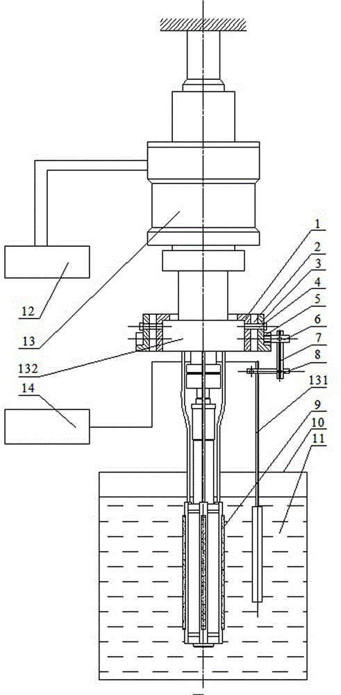 Combined type cavitation sound field measuring device for ultrasonic honing