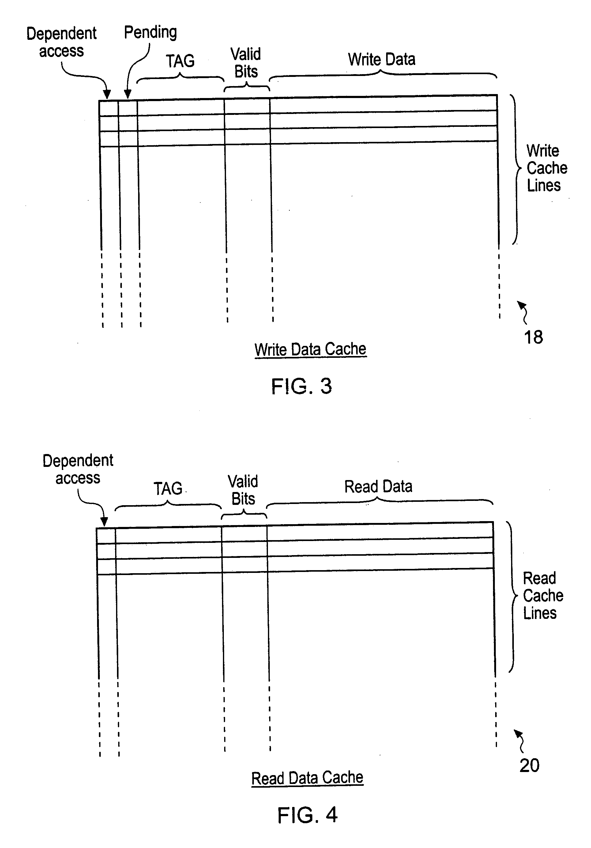 Memory controller with write data cache and read data cache