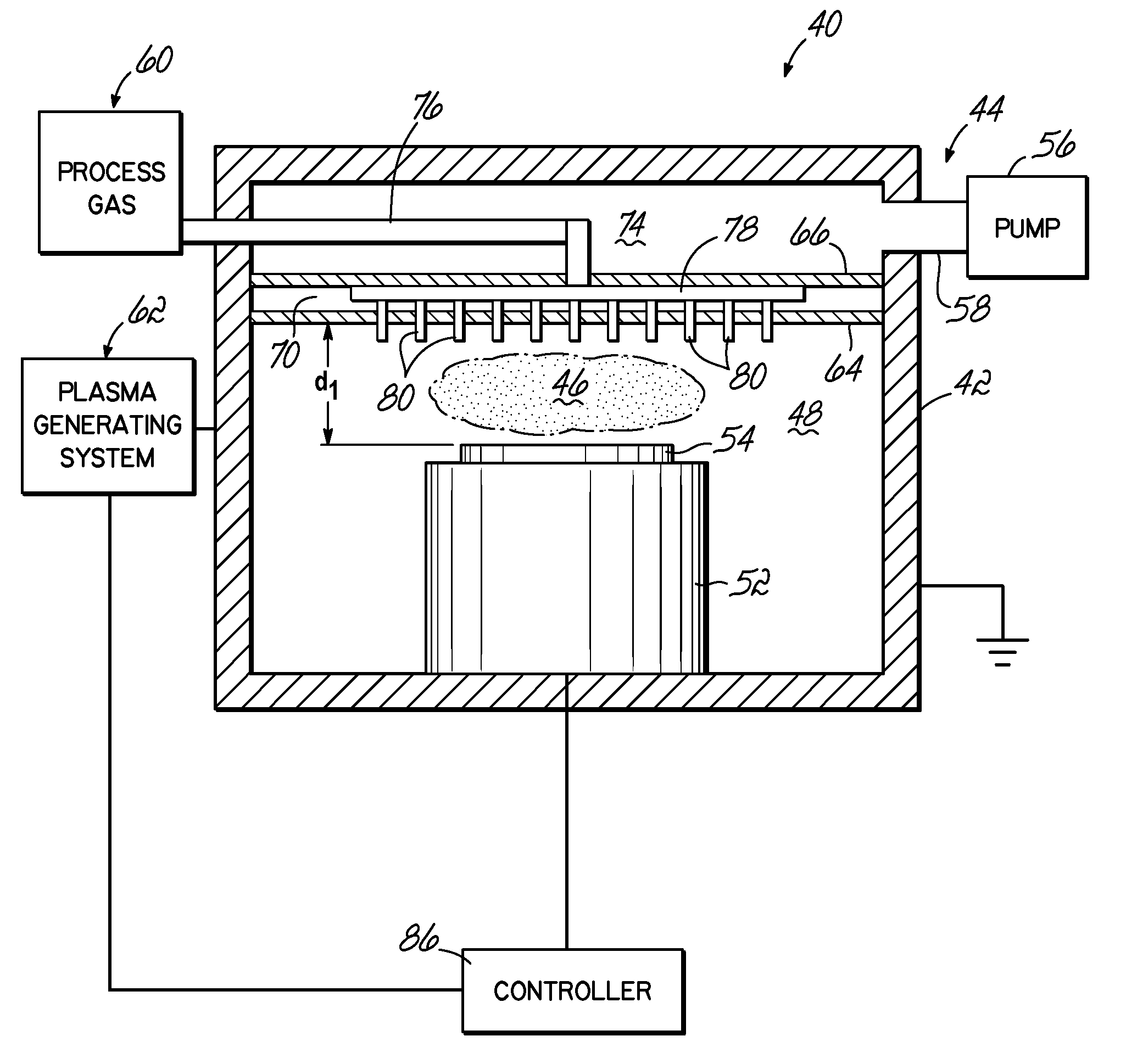 Plasma source pumping and gas injection baffle