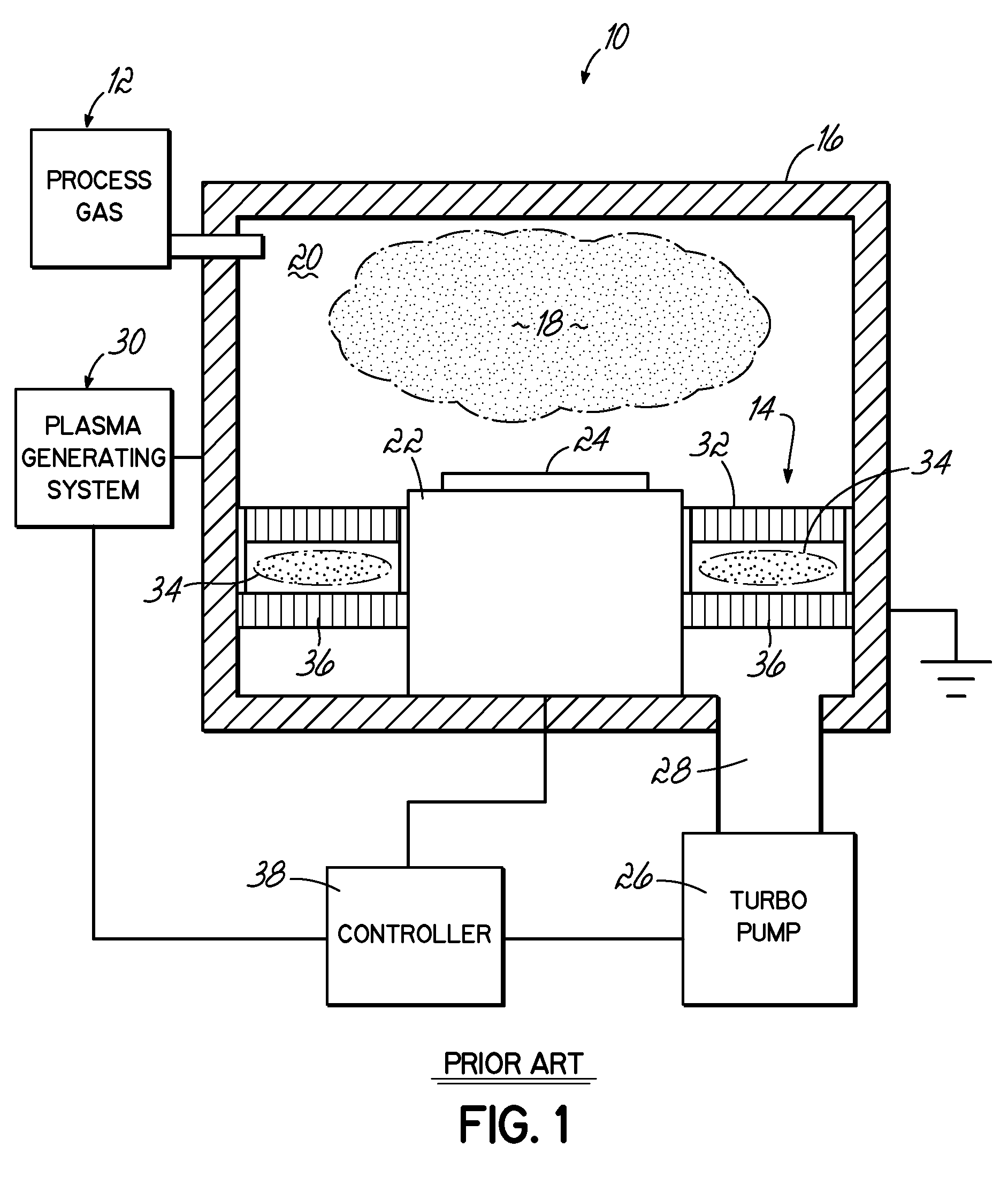 Plasma source pumping and gas injection baffle