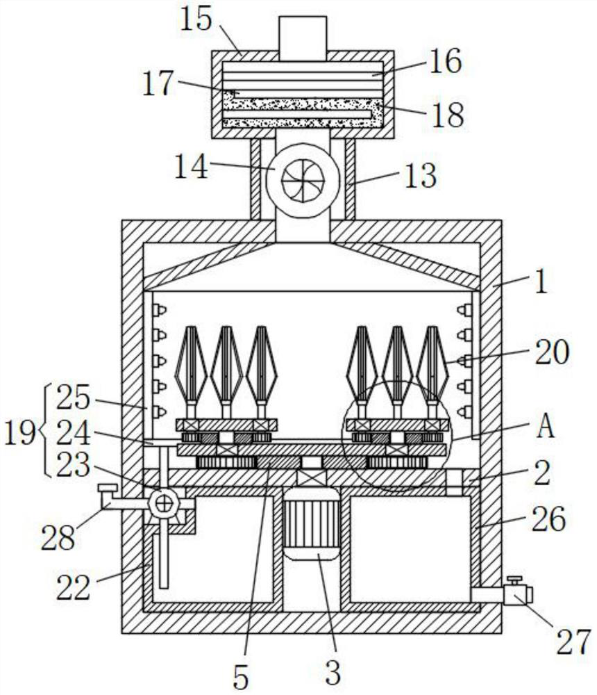 Spraying device for electronic cigarette shell production