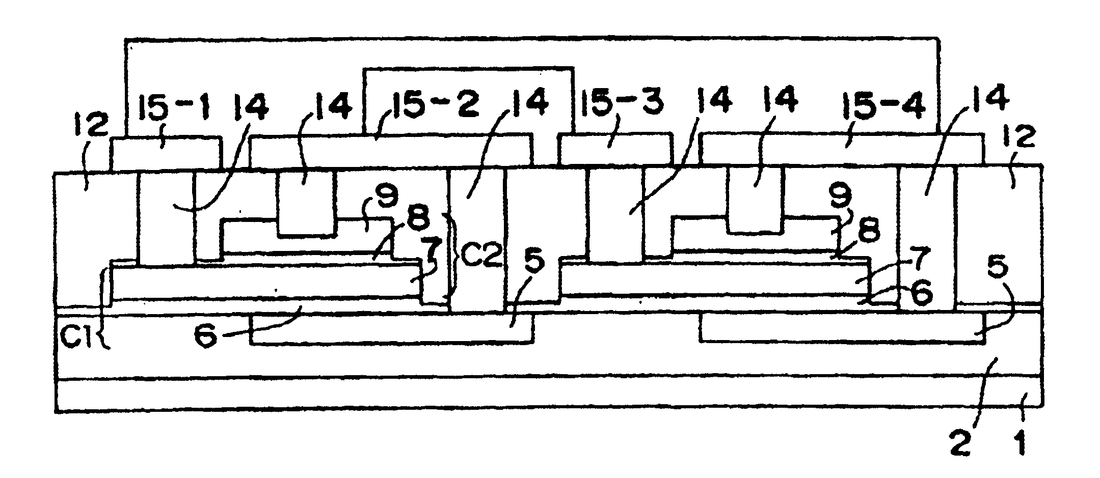 Semiconductor capacitor device having reduced voltage dependence