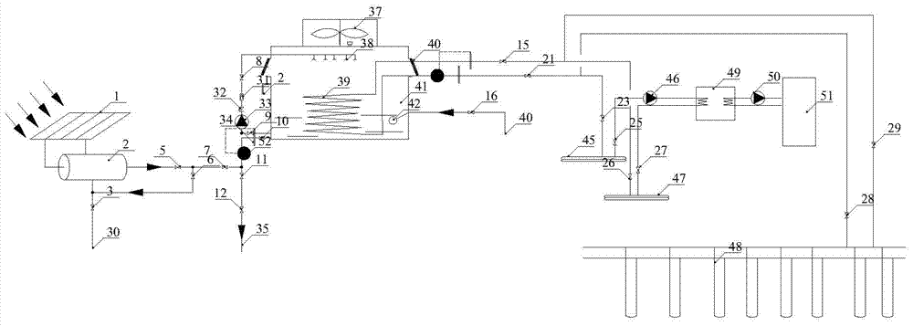 Heat storage type solar ground source heat pump