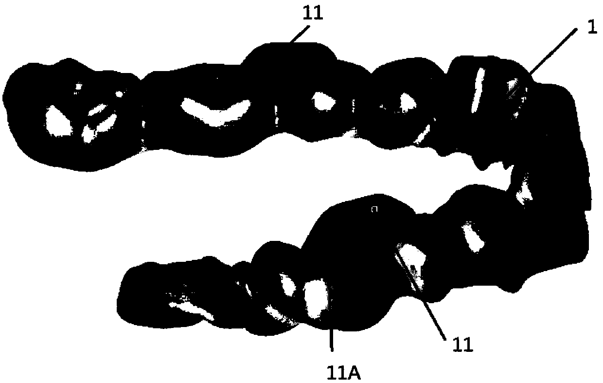 Bracketless invisible appliance for guiding lower jaw to move and manufacture method thereof