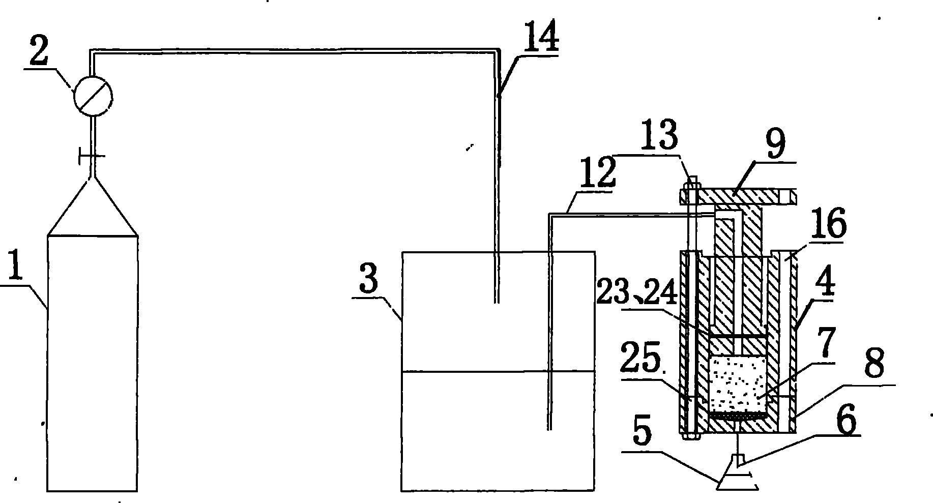 High pressure solid clay pervasion test device