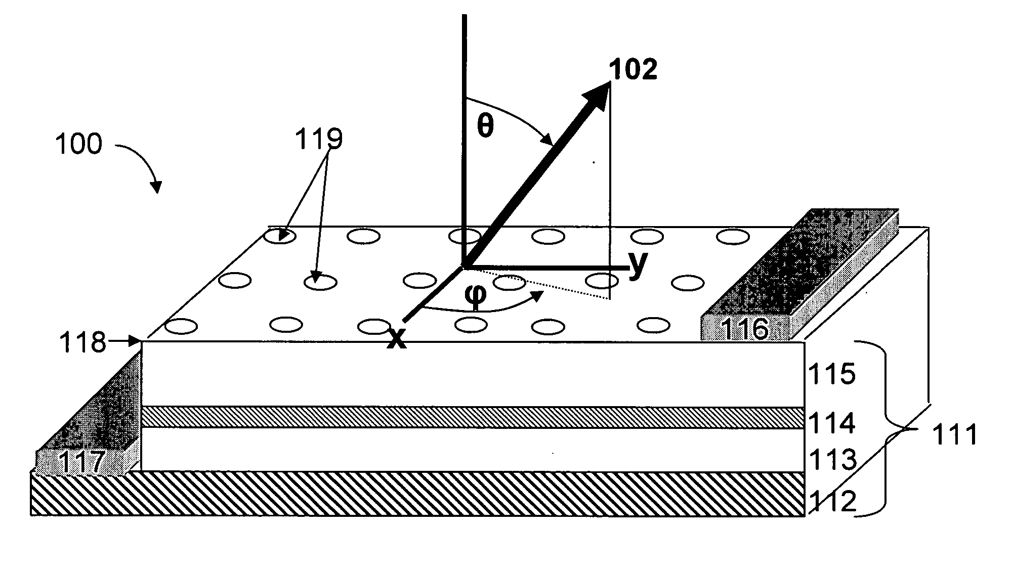 Patchwork patterned devices and related methods