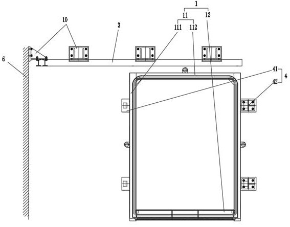 Single-leaf push-pull type movable threshold protective air-tight door structure and closing method thereof