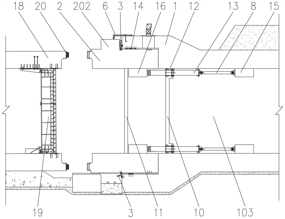 Final joint water stop device and installation method